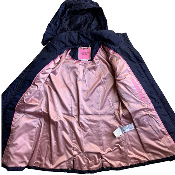Kate Spade Quilted Navy Puffer Jacket XS - Picture 9 of 11